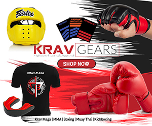 Krav Gears promotion poster of boxing products