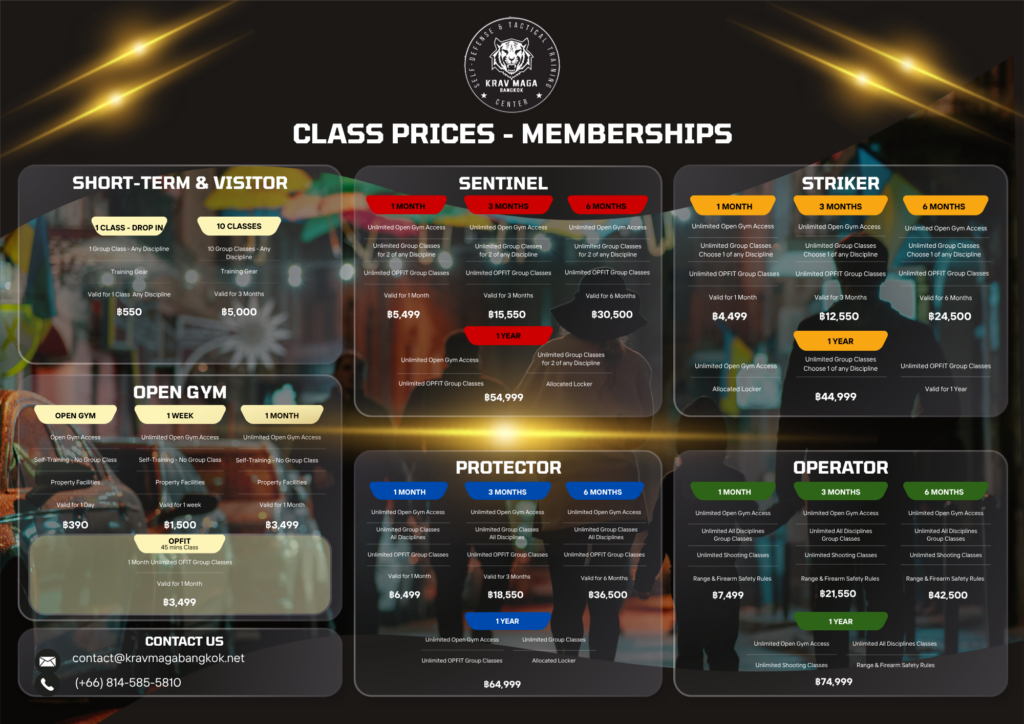 Krav-Maga-Bangkok-Membership prices